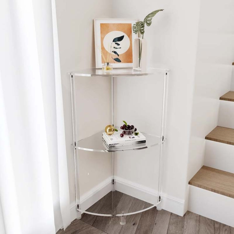 Acrylic 3-Layer Wall Corner Table For Living Room Bedroom Bathroom Placement Storage, YX141