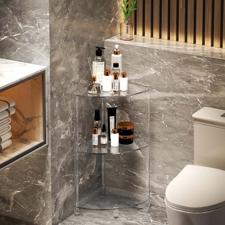 Acrylic 3-Layer Wall Corner Table For Living Room Bedroom Bathroom Placement Storage, YX141