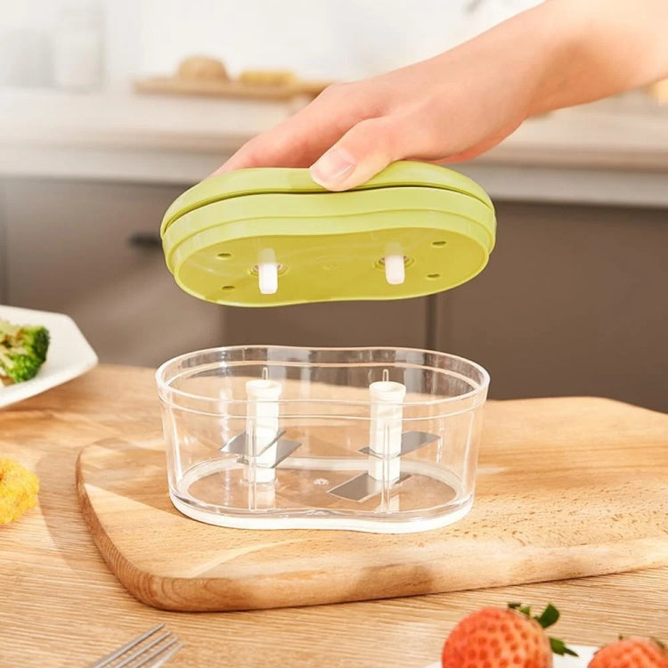 Hand-pushed Garlic Cutter Manual Food Processor Vegetable Chopper