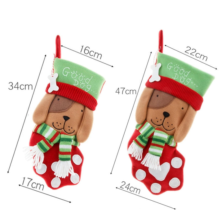 Christmas Decoration Hanging Gift Bag Pet Candy Bag, Model A Small Dog Sock, Model B Small Cat Sock, Model C Large Dog Socks, Model D Large Cat Sock