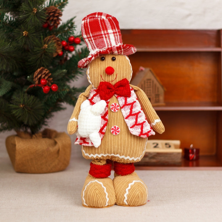 Christmas Decoration Ornament Gingerbread Man Retractable Window Figurine, Boy, Girl