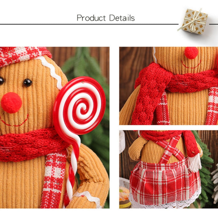 Christmas Decoration Ornament Gingerbread Man Retractable Window Figurine, Boy, Girl