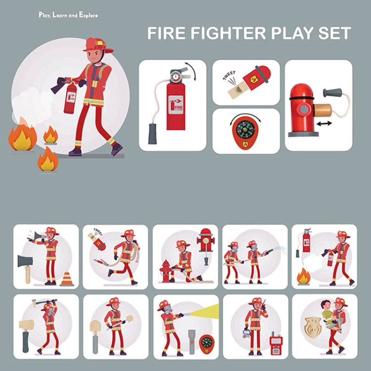 Children Simulation Fireman Set Role Play Educational Toy Firefighting Tools Scenario Cosplay Toy, Fireman