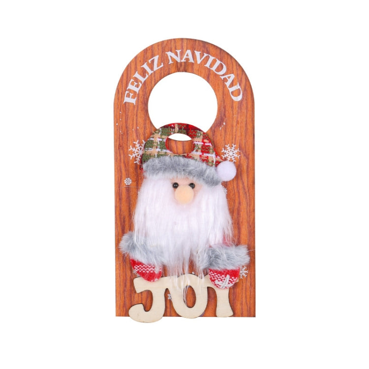 Christmas Cartoon Door Handle Wooden Plaque Hanging Decoration, W2-46 Old Man, W2-47 Snowman, W2-48 Fawn, W2-49 Bear