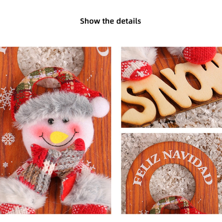 Christmas Cartoon Door Handle Wooden Plaque Hanging Decoration, W2-46 Old Man, W2-47 Snowman, W2-48 Fawn, W2-49 Bear