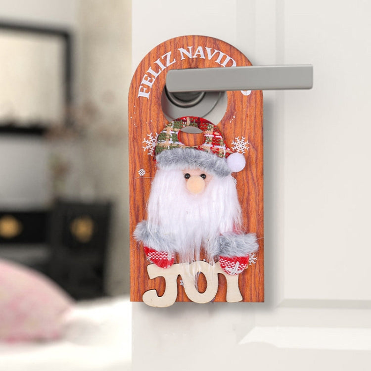 Christmas Cartoon Door Handle Wooden Plaque Hanging Decoration, W2-46 Old Man, W2-47 Snowman, W2-48 Fawn, W2-49 Bear