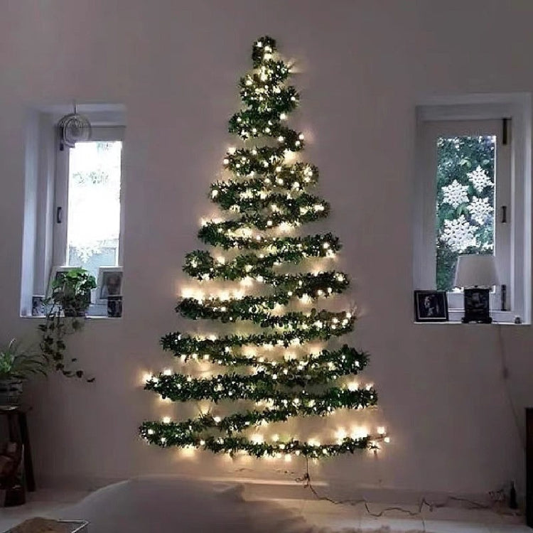 Christmas Rattan Lights DIY Wall Christmas Tree Festive Ambience Decoration Lights, 2m 20 Lights Electronic, 2m 20 Lights Battery, 3m 30 Lights Battery, 5m 50 Lights Battery, 10m 100 Lights Battery