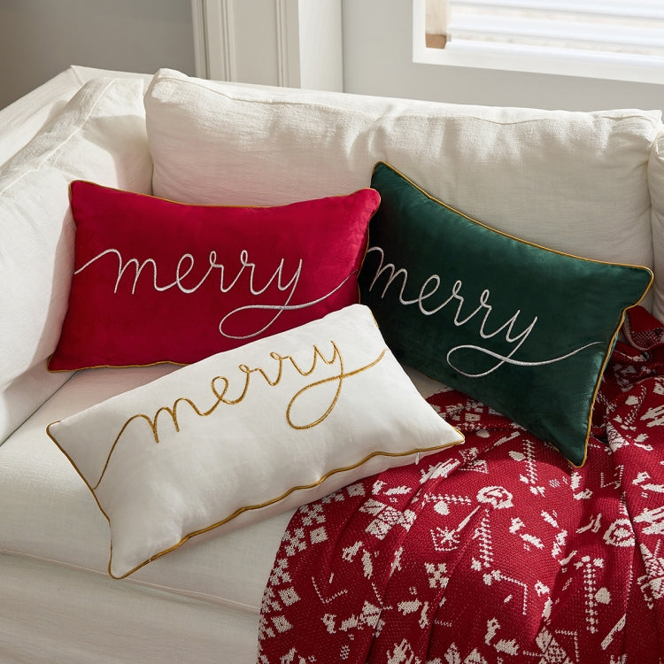 Christmas Pillowcase Holiday Decorative Cushion Cover, Pillow Core Not Included, 30x50cm