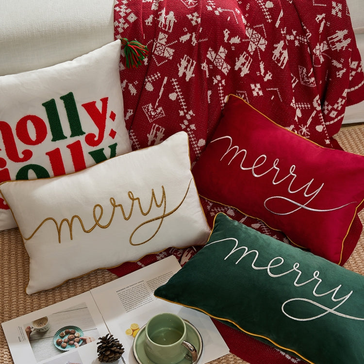 Christmas Pillowcase Holiday Decorative Cushion Cover, Pillow Core Not Included, 30x50cm