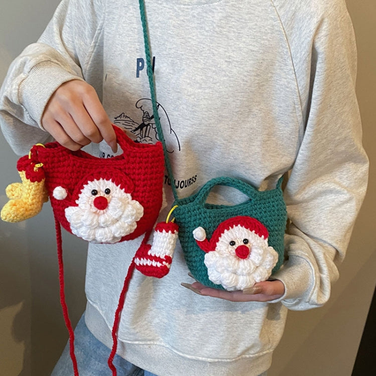 Christmas Handmade Woolen Knitting Bag Santa Claus Finished Bag