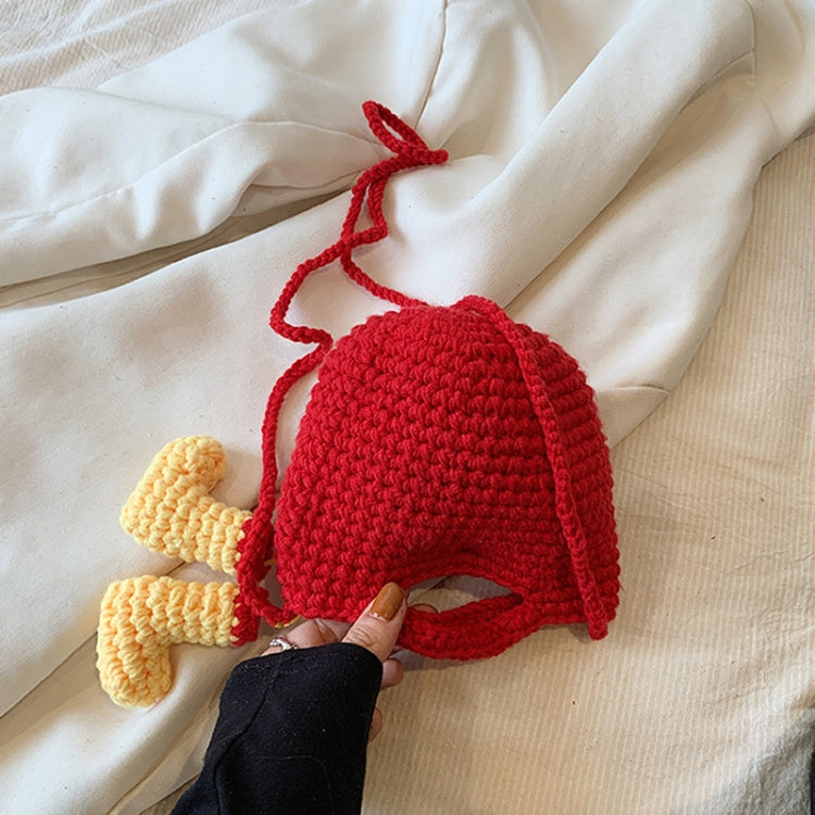 Christmas Handmade Woolen Knitting Bag Santa Claus Finished Bag