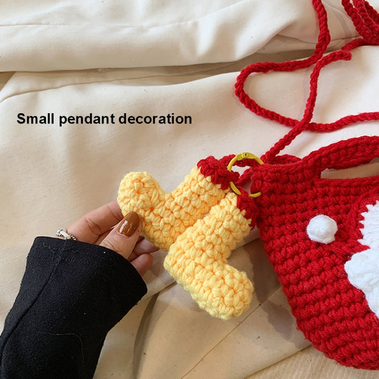 Christmas Handmade Woolen Knitting Bag Santa Claus Finished Bag