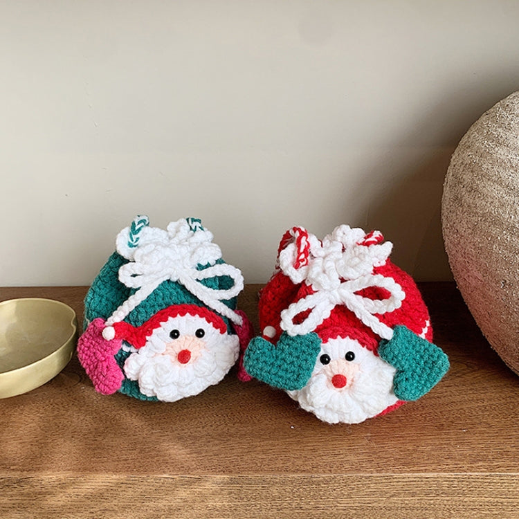 Christmas Finished Bag Santa Claus Woolen Knitting Bag
