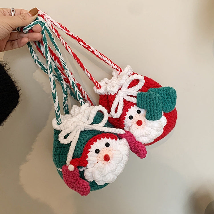 Christmas Finished Bag Santa Claus Woolen Knitting Bag
