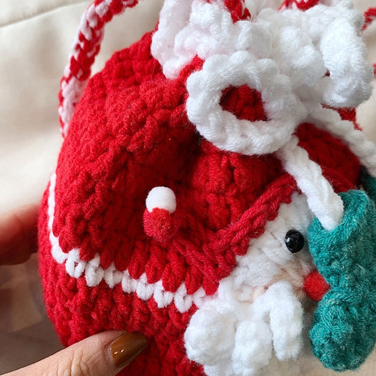 Christmas Finished Bag Santa Claus Woolen Knitting Bag