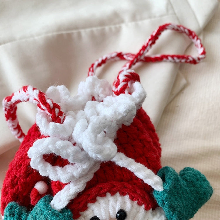 Christmas Finished Bag Santa Claus Woolen Knitting Bag