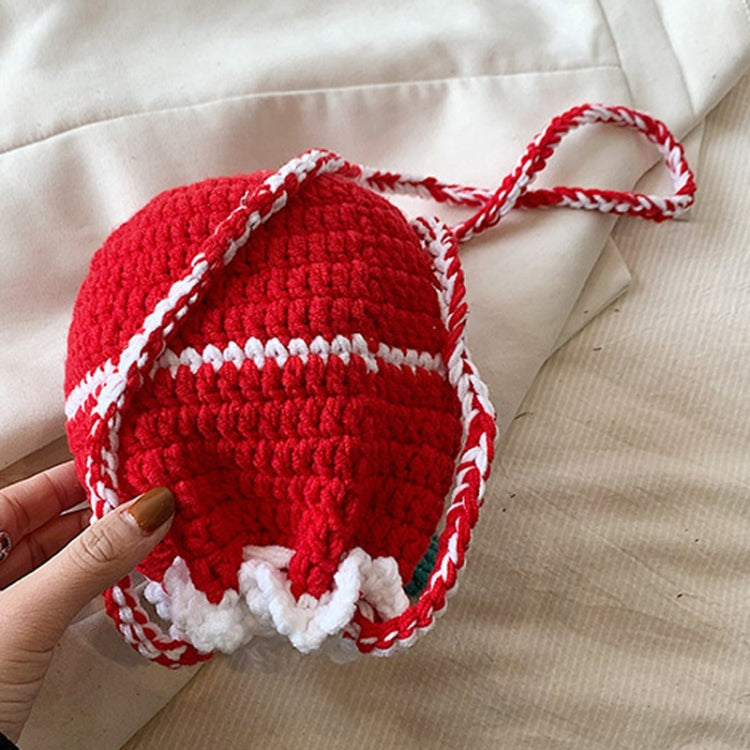 Christmas Finished Bag Santa Claus Woolen Knitting Bag