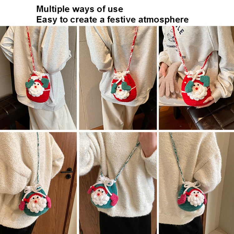 Christmas Finished Bag Santa Claus Woolen Knitting Bag