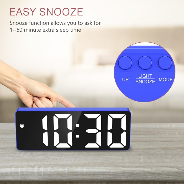 JX012 Multifunctional LED Electronic Clock Battery Plug-in Dual-purpose Bedside Alarm Clock