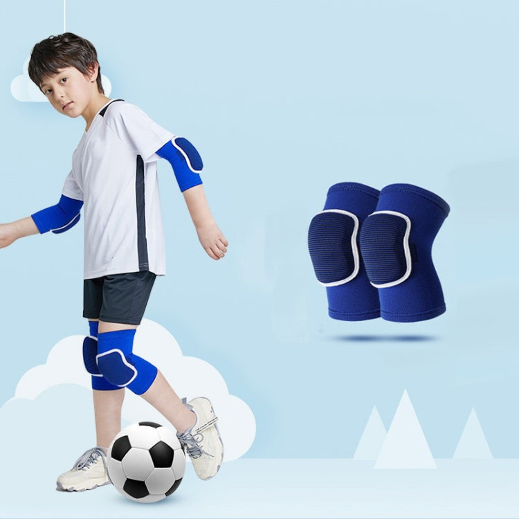 Sponge Children Football Protective Gear Outdoor Sports Equipment, Blue Knee Pads, Black Knee Pads, Blue 4 In 1, Black 4 In 1, Blue 6 In 1, Black 6 In 1, Blue 8 In 1, Black 8 In 1