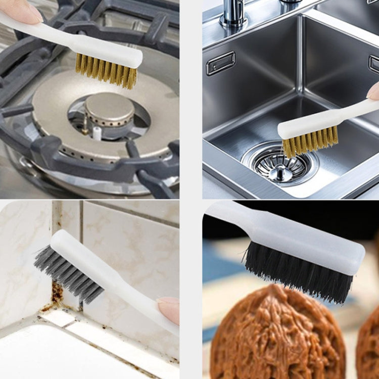 Hood Stove Brush Rust Removal Cleaning Industrial Brush Polishing Toothbrush For Collectibles Artifacts, Black Bristle, Copper Wire, Stainless Steel Wire