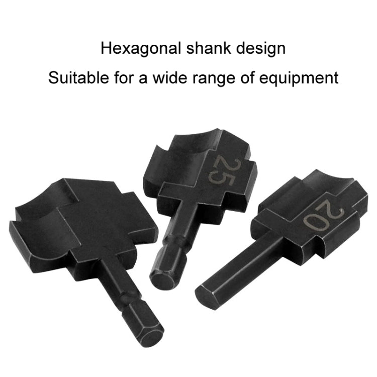 Hexagonal PPR Lifting Flat Drill Bit Step Drill Bit Repairing Internal Filament Leak Repairing Water Pipe Connection Tool, 20mm, 25mm, 32mm