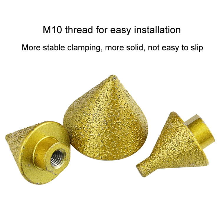 Diamond Chamfering Machine Conical Grinding Bit Tile Marble Quartz Drilling Hole Reamer Angle Grinder Drill Bit, Small Diameter-Pointed, Small Diameter-Flat Head, Large Diameter-Pointed, Large Diameter-Flat Head