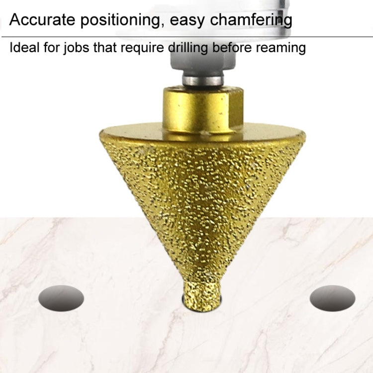 Diamond Chamfering Machine Conical Grinding Bit Tile Marble Quartz Drilling Hole Reamer Angle Grinder Drill Bit, Small Diameter-Pointed, Small Diameter-Flat Head, Large Diameter-Pointed, Large Diameter-Flat Head