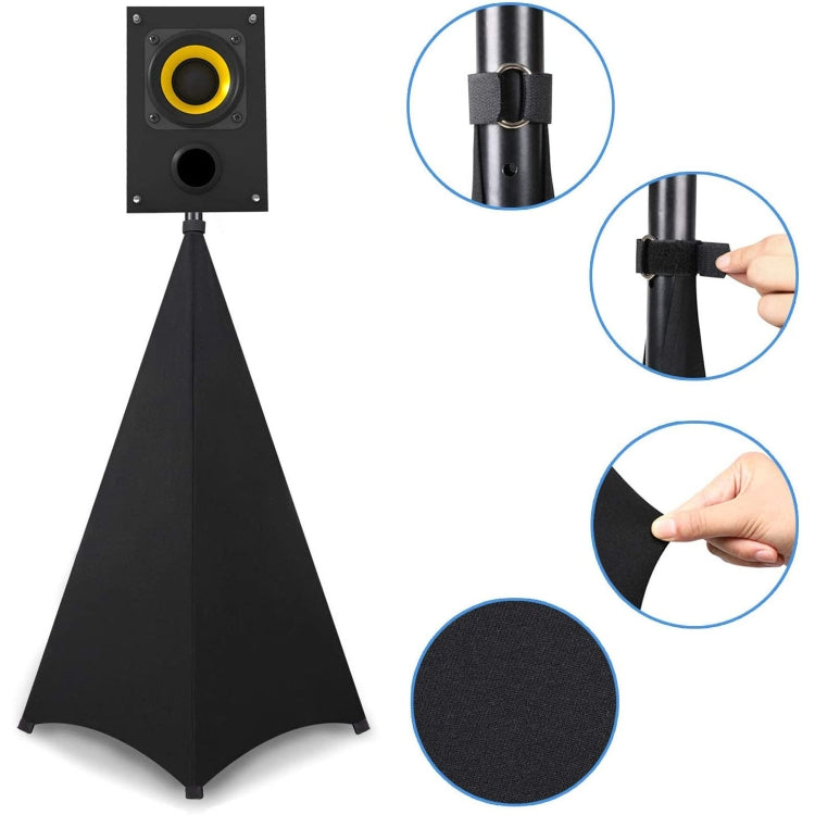 Stage Light-blocking Adjustable Speaker Stand Cover, Two-sided, Three-sided