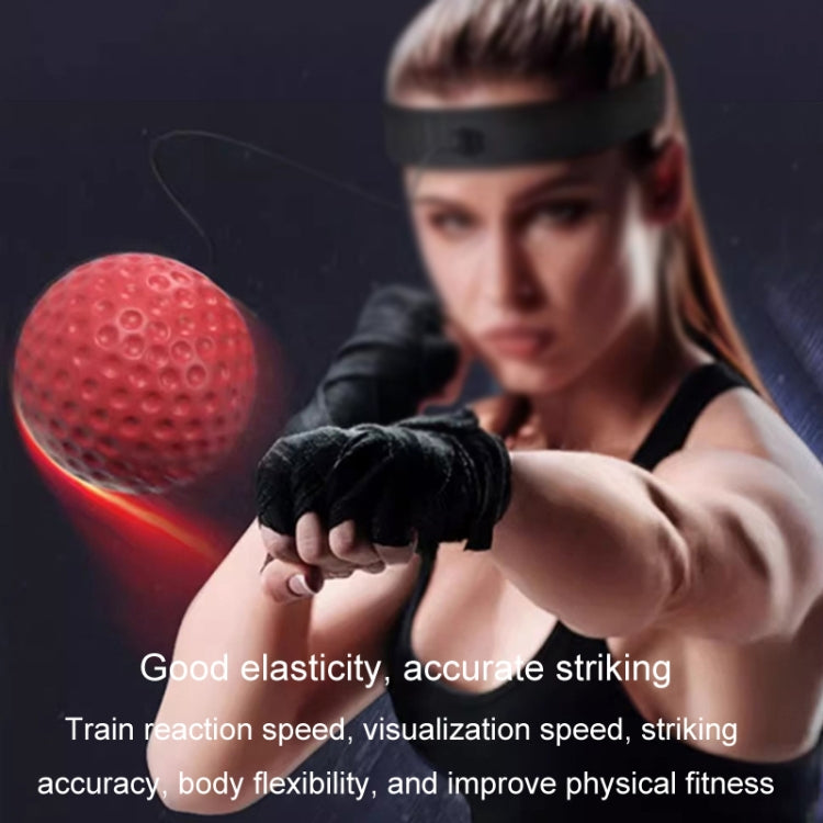 Boxing Reflex Training Ball Indoor Fitness Sports Recreation Combat Fighting With Headband Boxing Speed Ball, PU Ball Black, Rubber Ball Red, Tennis Ball Yellow