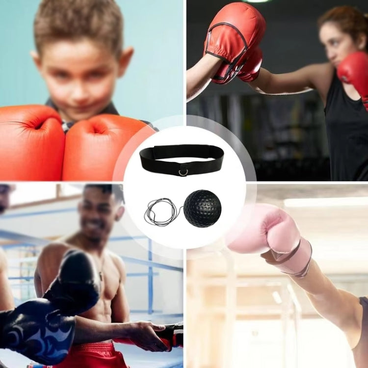 Boxing Reflex Training Ball Indoor Fitness Sports Recreation Combat Fighting With Headband Boxing Speed Ball, PU Ball Black, Rubber Ball Red, Tennis Ball Yellow