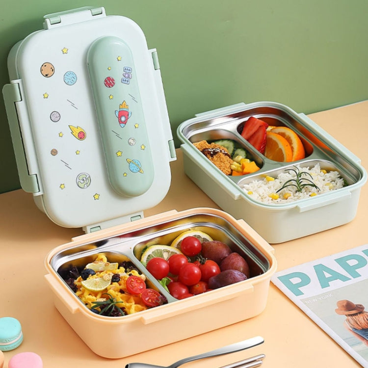 316 Stainless Steel Insulated Lunch Box Children Portable Compartment Lunch Case, Light Green 2 Grids, Light Green 3 Grids, Blue 2 Grids, Blue 3 Grids, Light Yellow 2 Grids, Light Yellow 3 Grids