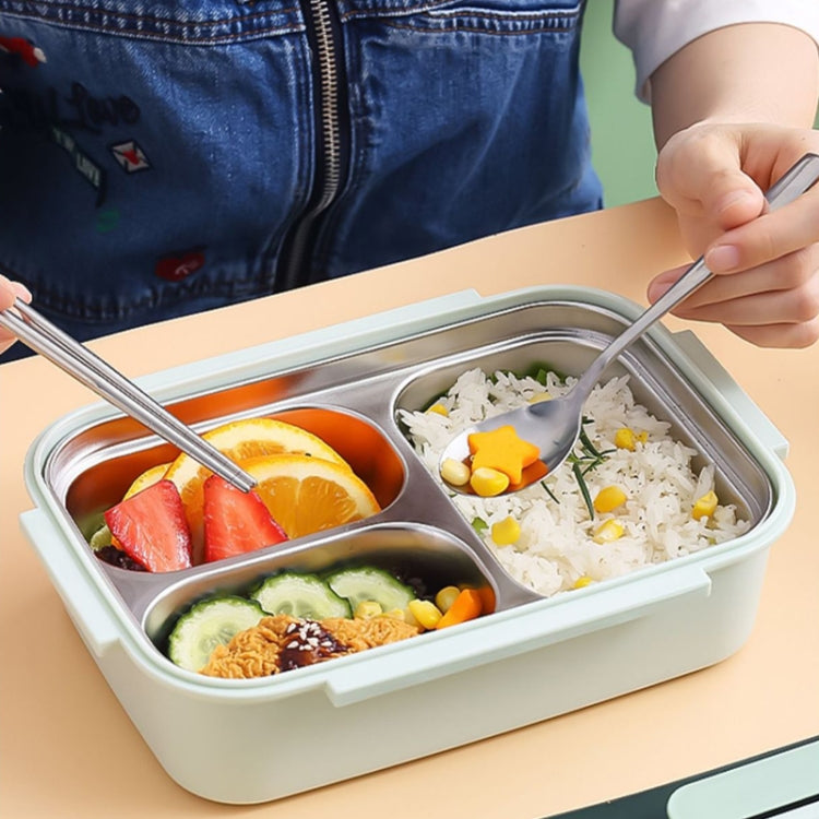 316 Stainless Steel Insulated Lunch Box Children Portable Compartment Lunch Case, Light Green 2 Grids, Light Green 3 Grids, Blue 2 Grids, Blue 3 Grids, Light Yellow 2 Grids, Light Yellow 3 Grids