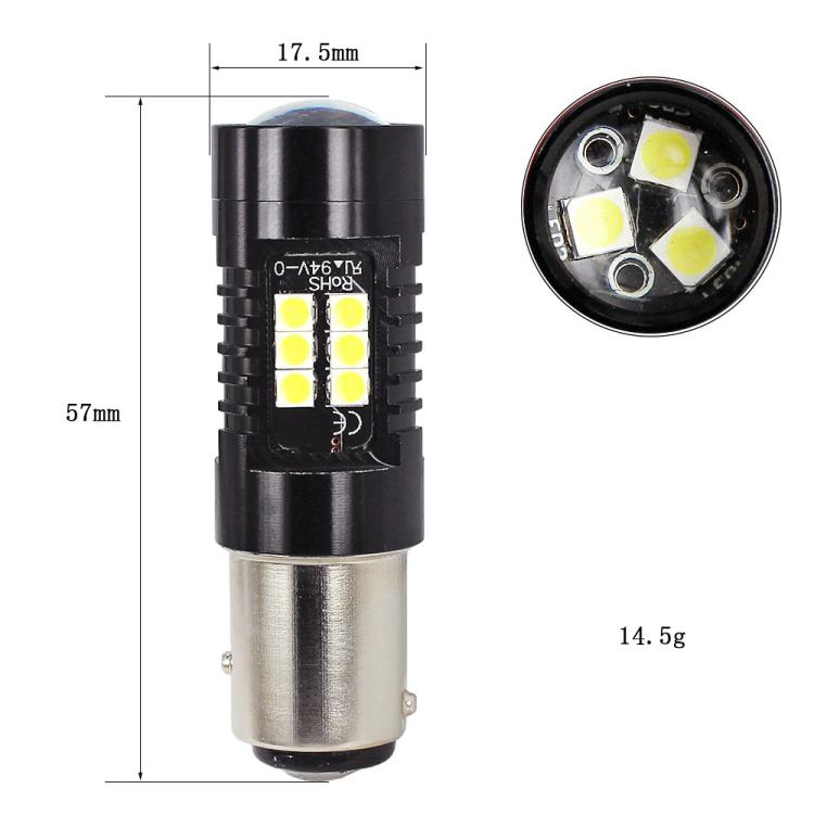 1pair Automotive High-power LED White Light Fog Lamp, 1157 BAY15D