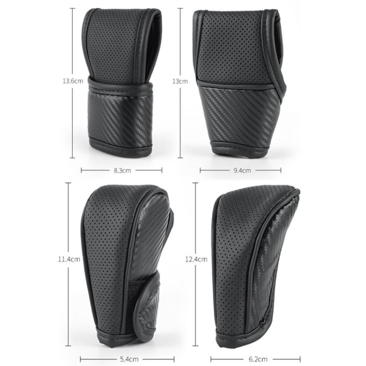 Car Automatic Universal Perforated Breathable Cowhide Side Opening Shift Cover, A-Black, A-Wine Red, A-Brown, B-Black, B-Wine Red, B-Brown