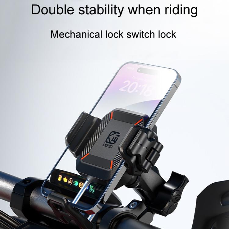 Kewig M33-C3 Outdoor Motorcycle Bike Riding Anti-Theft Shock Absorbing Cell Phone Holder, M33-C3