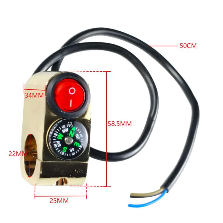 Motorbike Tap Handle Switch Compass Type Dual Flash High And Low Beam Spotlight Switch