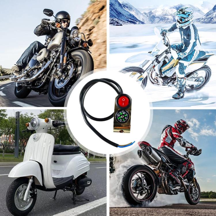 Motorbike Tap Handle Switch Compass Type Dual Flash High And Low Beam Spotlight Switch