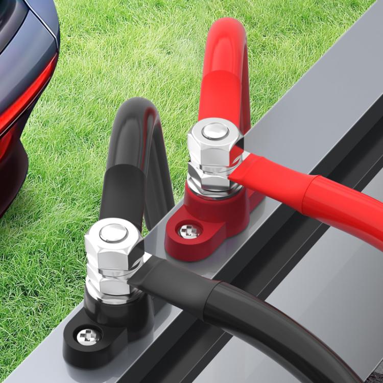 12V RV Yacht M10 Single Pole Battery Terminal, Red, Black, Red Black Pair