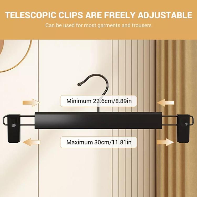 5pcs /Pack Retractable Nano Pants Hanger Seamless Trouser Clip For Skirt Dress Slacks