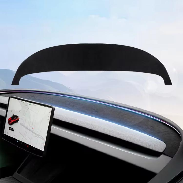 For Tesla Model 3 Dashboard Light-proof Heat-insulating Pad Suede Reflective Pad, 1.2mm