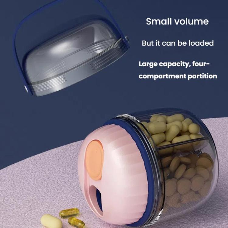 Portable Pill Box Sealed Waterproof Pill Dispenser Drugs Medicine Organizer Dispenser Box, Small Green, Small Gray, Large Green, Large Pink, Large Gray