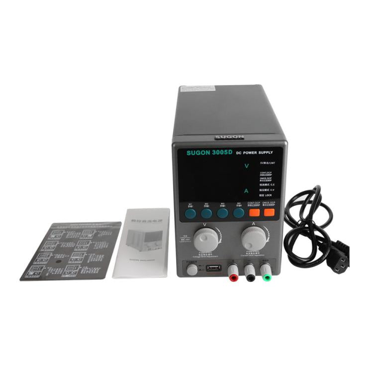 SUGON 3005D 4 Digital Display Power Supply Meter High Power Regulated Power Supply, EU Plug, US Plug