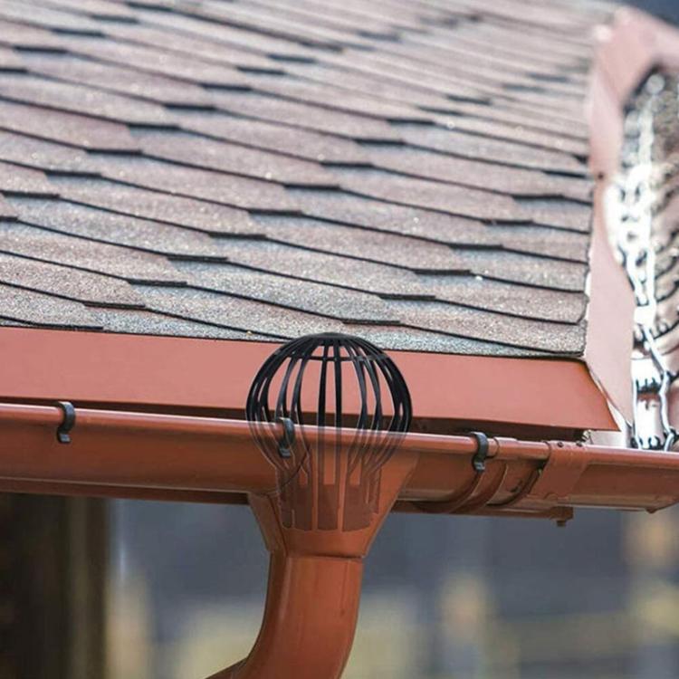 Drainage System Garden Filter Cover Eaves Leaking Pipe Dredging Funnel Protective Cover, Spherical, Vertical