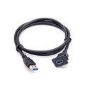 Square Snap-On USB3.0 Compatible 2.0 Car Boat Motorcycle Instrument Panel Extension Cable, 1m