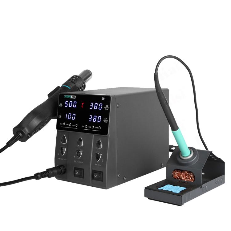 SUGON 212 2 In 1 Soldering Iron Dual Display Cell Phone Repair Hot Air Constant Temperature Soldering Station Combination Set, EU Plug, US Plug