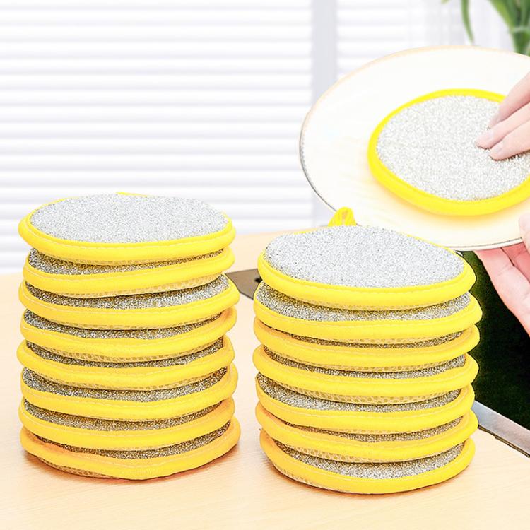 10pcs /Pack Double Side Dishwashing Sponge Non-Scratch Scrub Cleaning Tool