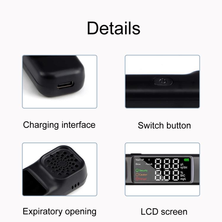 High-Precision Air-Blowing Alcohol Concentration Detector