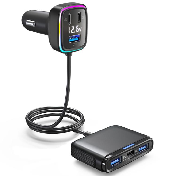 Powerful Output Colorful Ambient Lights Car Quick Charger, GE01