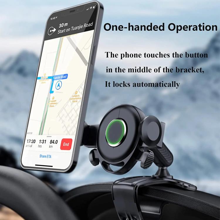 Car Dashboard Sun Visor Phone Mount Holder Center Console Navigation Bracket